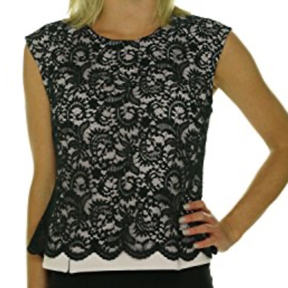 Robert Rodriguez Elina Lace Top Smudge Black/Lilac Size Small EUC - Picture 1 of 6